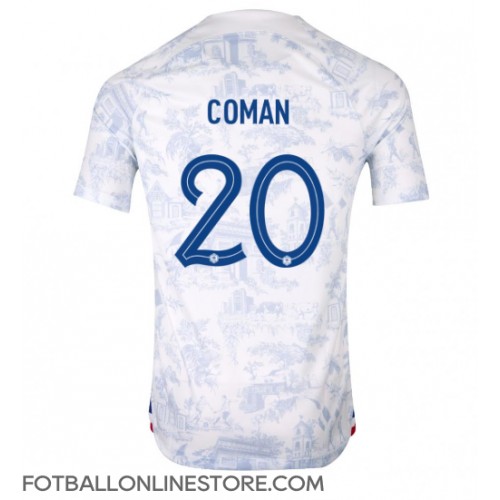Billige Frankrike Kingsley Coman #20 Bortetrøye VM 2022 Kortermet